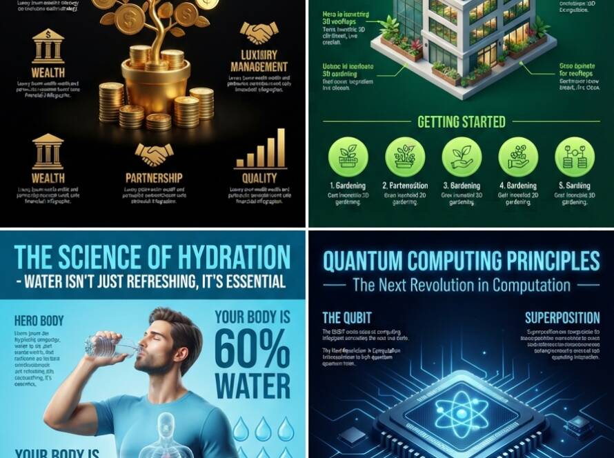 3D Vibrant Marketing Infographic Posters