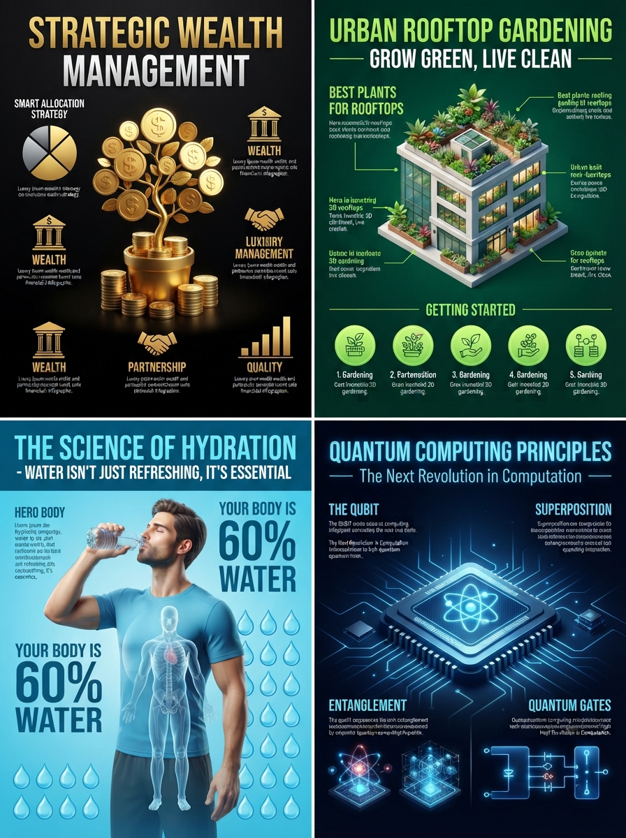 3D Vibrant Marketing Infographic Posters