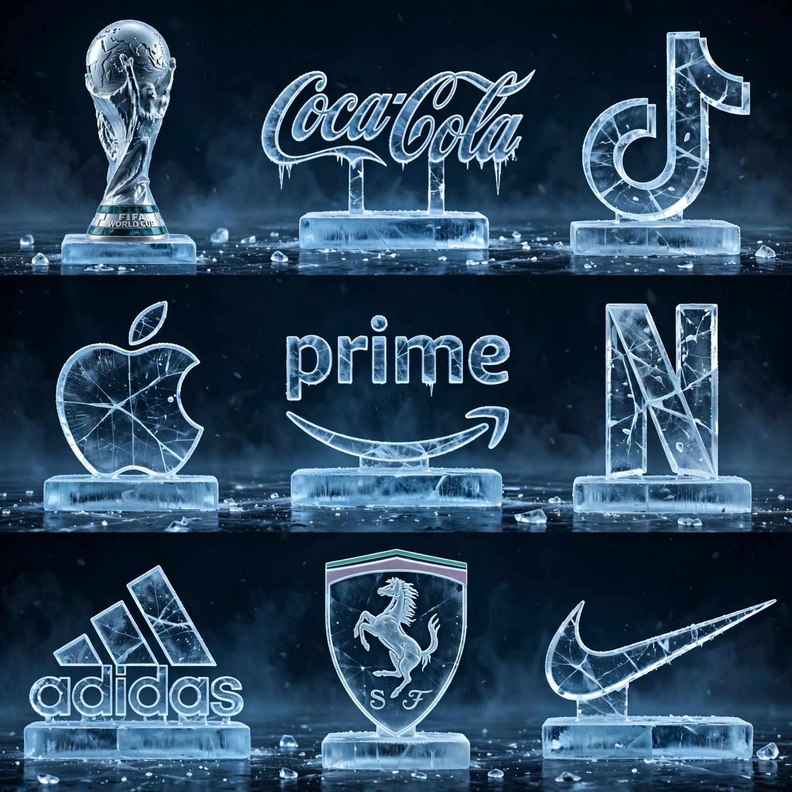 3d Ice Logos Realistic