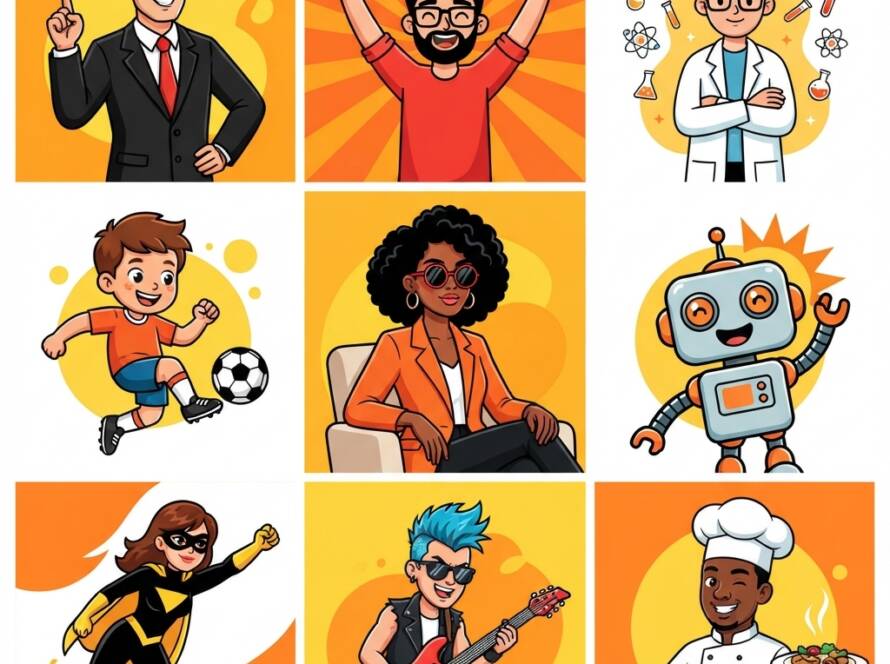 Cartoonstyle Flat Editorial Illustratios
