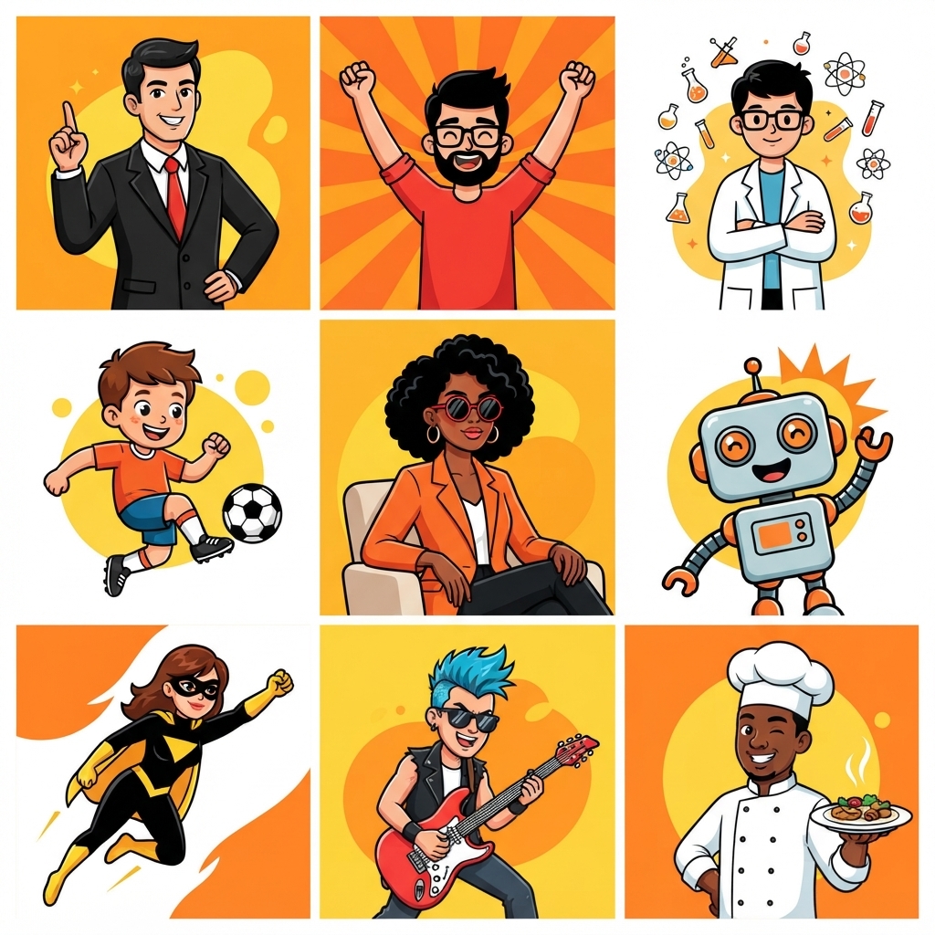 Cartoonstyle Flat Editorial Illustratios