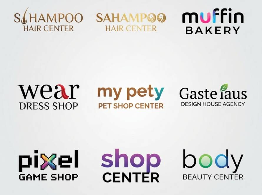Minimalis Text Logos