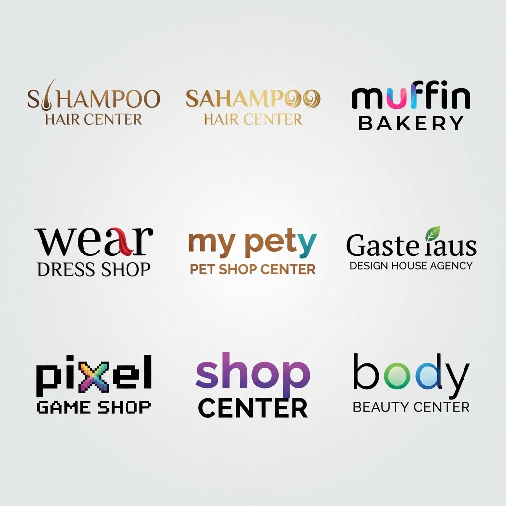 Minimalis Text Logos