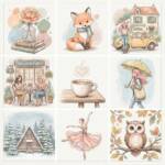 Pastel Line Art Editorials