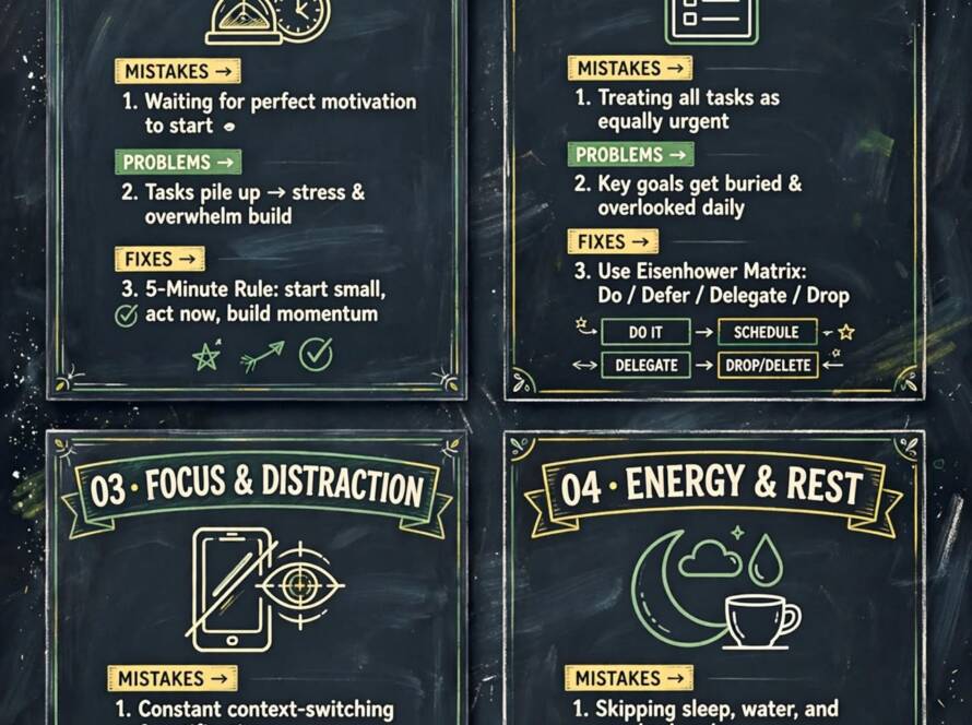 Productivity Mistakes Poster Makers