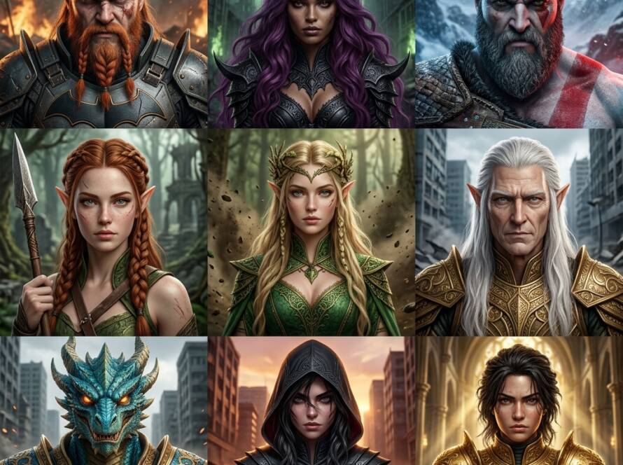 Realistic Fantasy Character Portraits