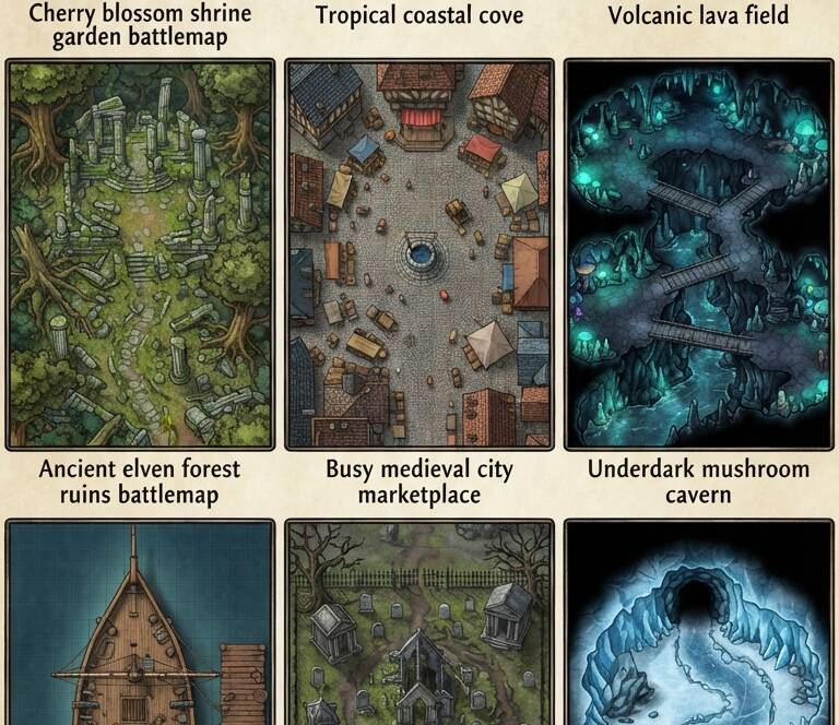 Tabletop Game Terrain Maps DnDs