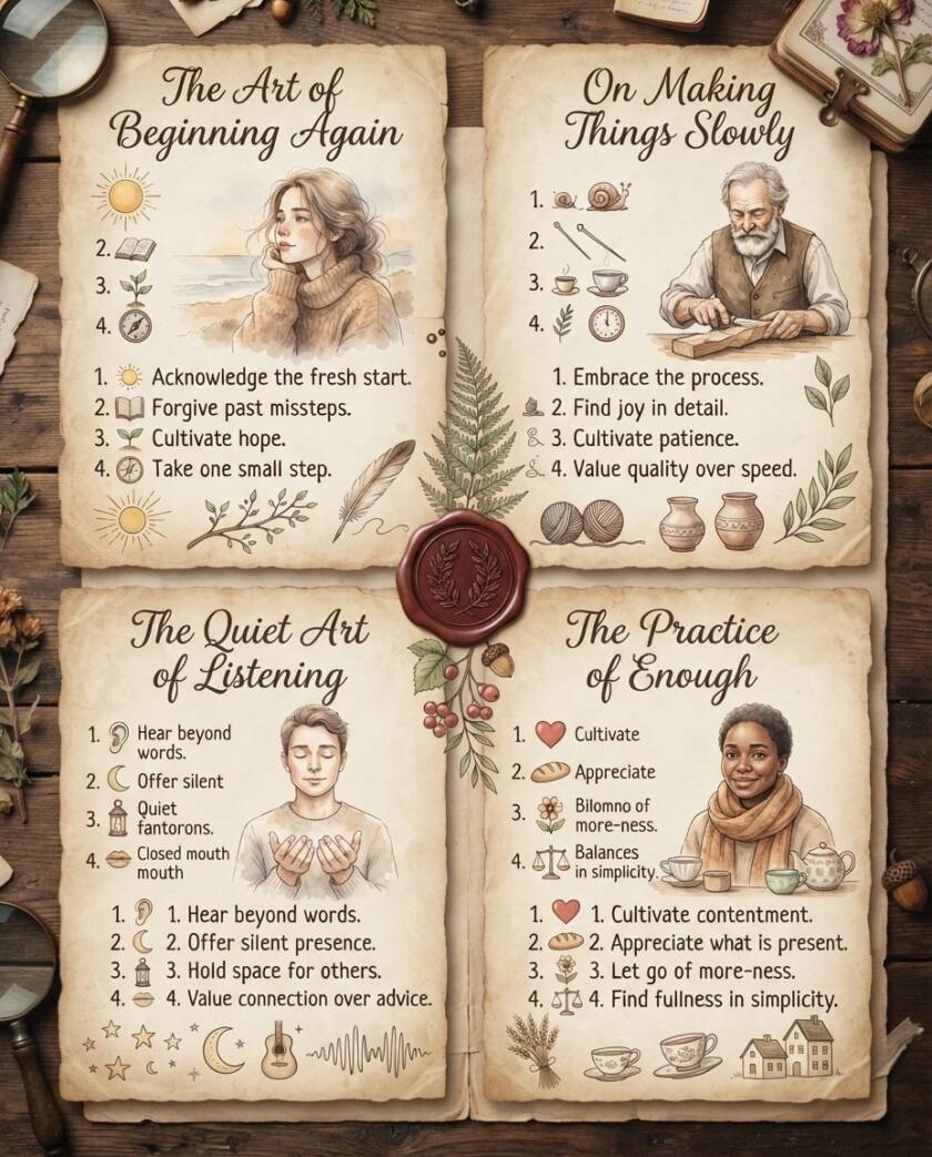 Vintage Journal Wisdom Infographics