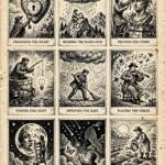 Vintage Woodcut Editorial Prints
