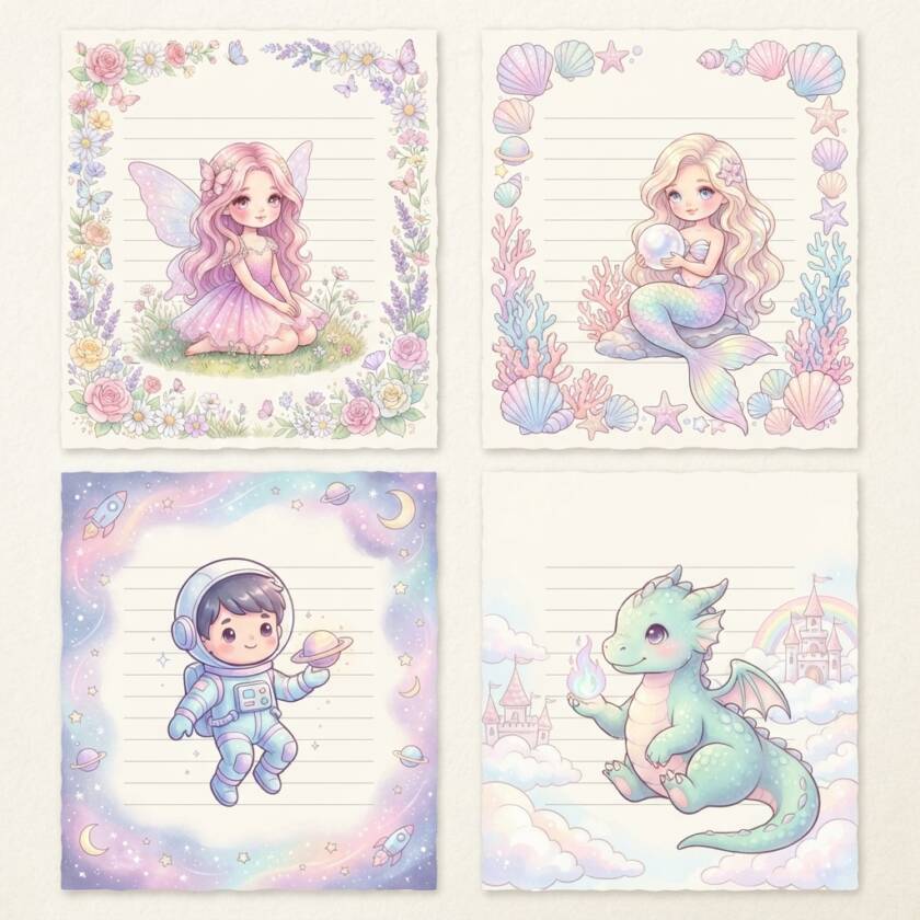 Whimsical Storybook Writing Pages