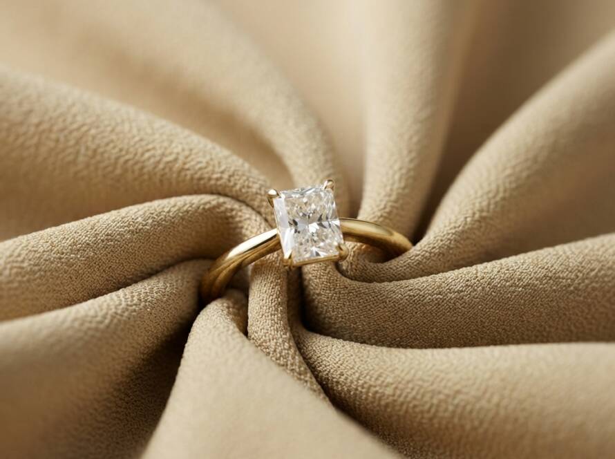 Diamond Solitaire Ring Product Photography
