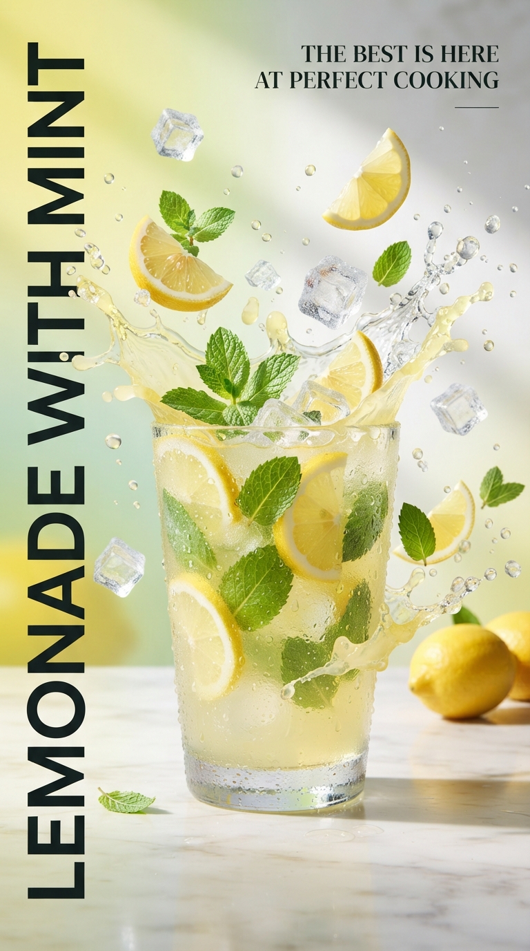 Lemonade With Mint Product Photography