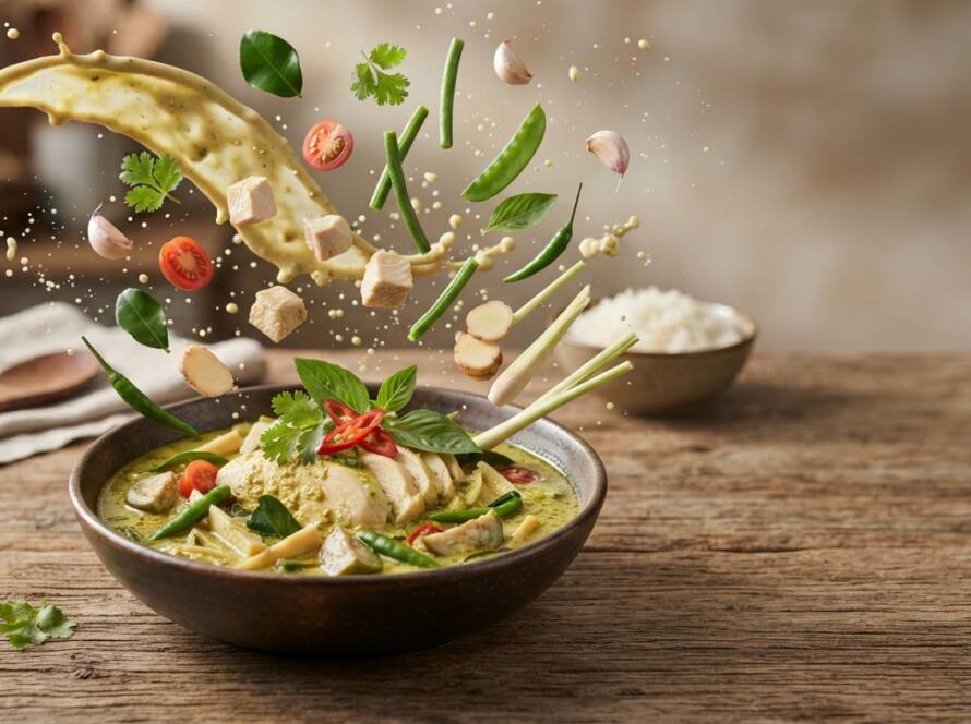Main Dish resting naturally Product Photography