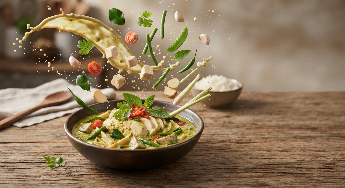 Main Dish resting naturally Product Photography