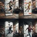 People Emerging From Social Media Phones
