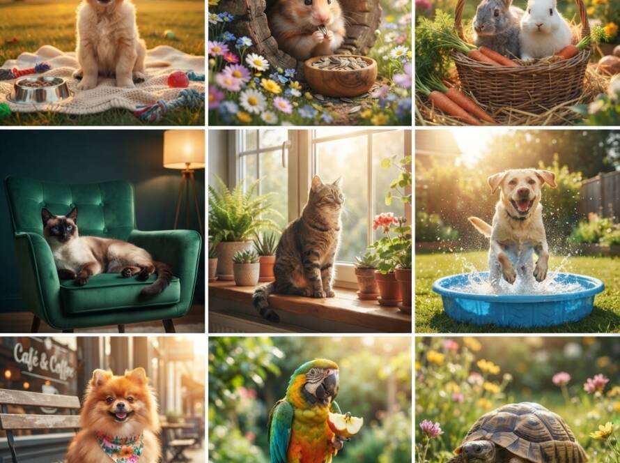 Pet Social Media Post Realistic Photos