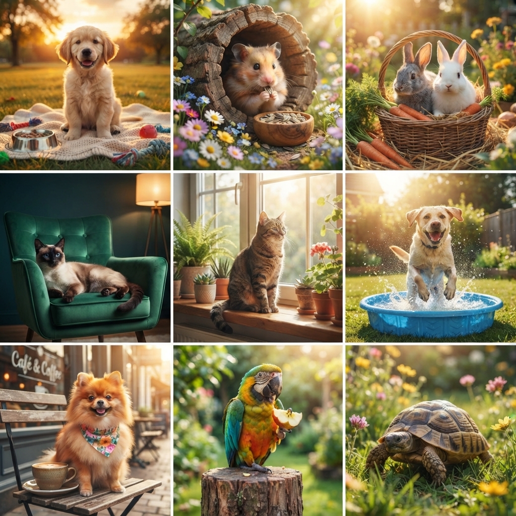 Pet Social Media Post Realistic Photos