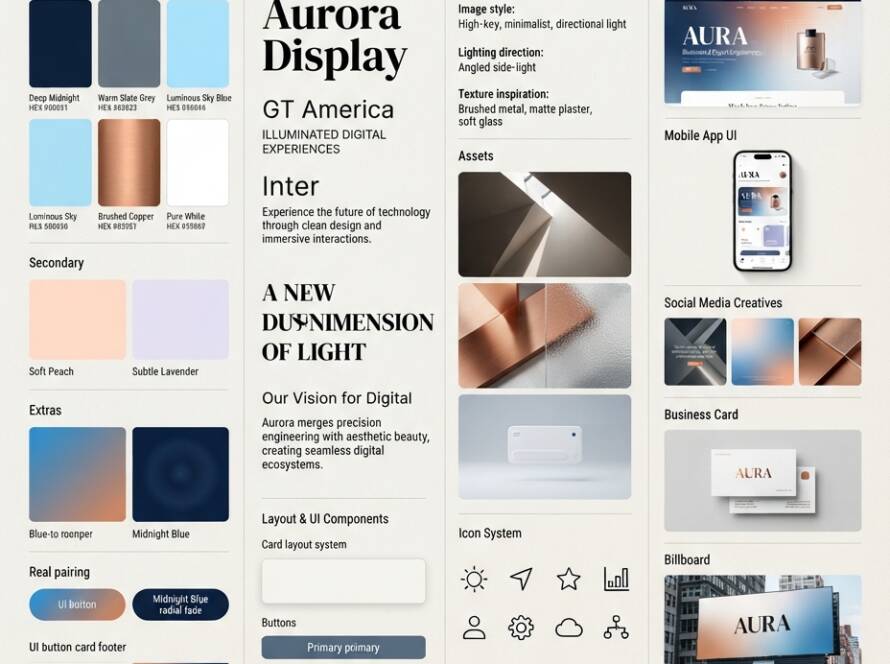 Premium Vertical Brand Guideline Board UI UX design
