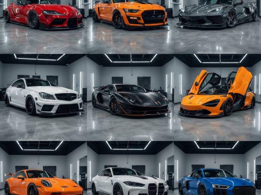 Realistic Showroom Cars For Social Media